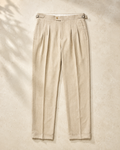 Sarto sand pleated trousers